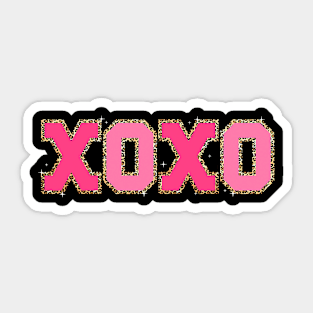 Chenille Patch Sparkling XOXO Valentine Day Heart Love Gift Sticker